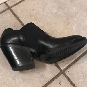 Gently worn leather booties